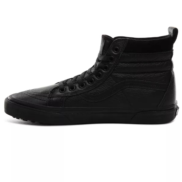 vans sk8 hi black leather