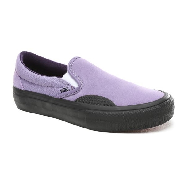 purple vans slip on pro